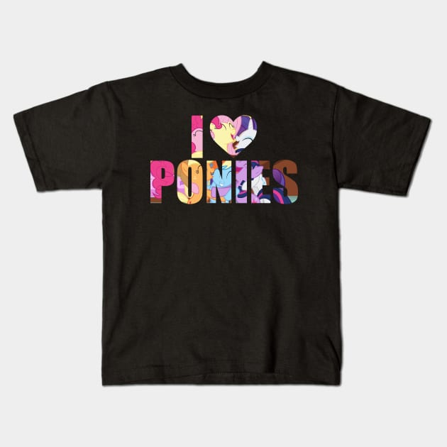 I ♥ Ponies Kids T-Shirt by Brony Designs